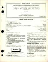 Overhaul Instructions with Parts Breakdown for Pressure Actuated Shut-Off Valve - Part 131015