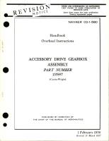 Overhaul Instructions for Accessory Drive Gearbox Assembly - Part 135897 