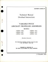 Overhaul Instructions for Variable Pitch Aircraft Propeller Assemblies