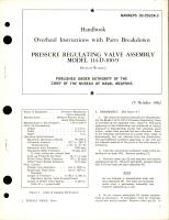Overhaul Instructions with Parts Breakdown for Pressure Regulating Valve Assembly - Model 114-D-100-9 
