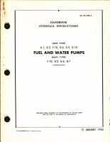 Overhaul Instructions for Fuel and Water Pumps