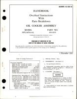 Overhaul Instructions with Parts Breakdown for Oil Cooler Assembly - Model AP12AN14-02 - Part 8534155