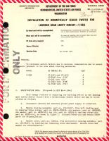 Installation of Hermetically Sealed Switch for Landing Gear Safety Circuit For T-28A