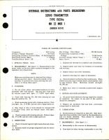 Overhaul Instructions with Parts Breakdown for Servo Transmitter - Type 15CX4a - MK 22 MOD 1 