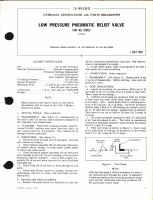 Overhaul Instructions with Parts Breakdown for Low Pressure Pneumatic relief Valve Part No. 239427
