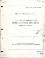 Illustrated Parts Breakdown for Electric Motor-Driven Hydraulic Gear Type Pump - Model 1E-777 Series 