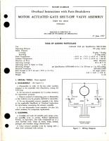 Overhaul Instructions with Parts for Motor Actuated Gate Shut Off Valve Assembly - Part 109015