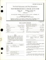 Overhaul Instructions with Parts Breakdown Electromechanical Linear Actuator - Part 39622-1