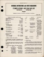 Overhaul Instructions with Parts for Nose Gear Link Lock Cylinder Assembly - 3381260-503, 3381260-505