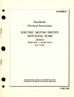 Overhaul Instructions for Electric Motor-Driven Anti-Icing Pump Models 2E-607