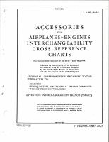 Accessories for Airplanes; Engines Interchangeability Charts Listing Original and Cross reference Charts
