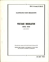 Illustrated Parts Breakdown for Voltage Regulator - Model GR28