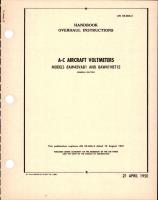 Overhaul Instructions for A-C Aircraft Voltmeters - Models 8AW43VAB1 and 8AW41VBT12 