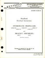 Overhaul Instructions for Hydromatic Propellers and Bracket Assemblies