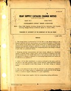 USAF Supply Catalog Change Notice - Misc. Aircraft Engine Accessories