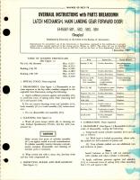 Overhaul Instructions with Parts Breakdown for Main Landing Gear Forward Door Latch Mechanism - 5445587-501, 5445587-503, and 5445587-504