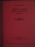 Instruction Book for Model TA-2 Series Aircraft Transmitting Equipment