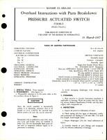 Overhaul Instructions with Parts Breakdown for Pressure Actuated Switch - 33100-3