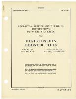 Operation, Service & Overhaul Instructions with Parts Catalog for High Tension Booster Coils