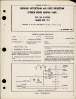 Overhaul Instructions with Parts Breakdown for Exterior Lights Control Panel - Part G-7525B 