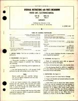 Overhaul Instruction with Parts for Electromechanical Power Unit - Part 31934 - Model EPU2-17