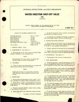 Overhaul Instructions with Parts for Water Injection Shut Off Valve - 1518A