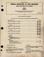 Overhaul Instructions with Parts Breakdown for Valve Assembly - Wing Flap Control - 5333007 