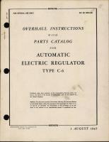 Overhaul Instructions with Parts Catalog for Automatic Electric Regulator Type C-6