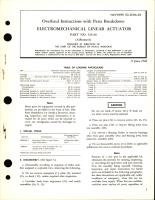 Overhaul Instructions with Parts Breakdown for Electromechanical Linear Actuator - Part 525140 
