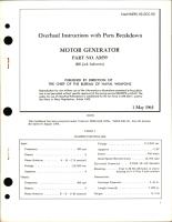 Overhaul Instructions with Parts Breakdown for Motor Generator - Part AM59