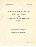 Operation, Service, & Overhaul Instructions with Parts Catalog for Turbosuperchargers Type BH-1