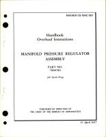 Overhaul Instructions for Manifold Pressure Regulator Assembly - Part 7008780