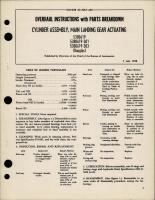 Overhaul Instructions with Parts for Main Landing Gear Actuating Cylinder Assembly 