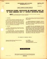 Identification and Maintenance Chart for "M" Series Bombsights and "C-1" Autopilot Antifriction Bearings