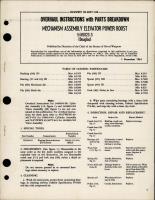 Overhaul Instructions with Parts Breakdown for Mechanism Assembly Elevator Power Boost - 5445823-3