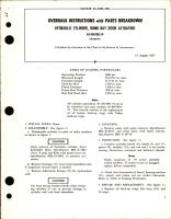 Overhaul Instructions with Parts Breakdown for Bomb Bay Door Actuating Hydraulic Cylinder - 40-2047003-9 