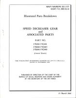 Illustrated Parts Breakdown for Speed Decreaser Gear and Associated Parts - Parts 37R600175G001, 37R600175G005, and 37R600175G009 