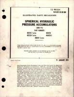 Illustrated Parts Breakdown for Spherical Hydraulic Pressure Accumulators - 300 PSI - Parts 405525, 405554, 406920, 406920-2, and 408410