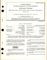 Overhaul Instructions with Parts Breakdown for Hydraulic Filters - Parts 4903-1, 4903-2, 4903-3, 4903-4, 4903-3A, and 4903-4A 