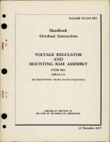 Overhaul Instructions for Voltage Regulator and Mounting Base Assembly - Type 40E44-1-A