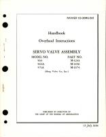 Overhaul Instructions for Servo Valve Assembly - Model 564, 564A, and 571A
