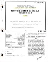 Overhaul with Parts Breakdown for Electric Motor Assembly - Model 220091-020-01