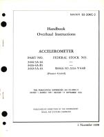 Overhaul Instructions for Accelerometer Part No. 3416-3A, 3416-5A, 3419-5A