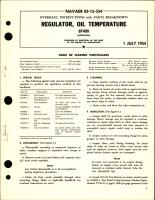 Overhaul Instructions with Parts for Oil Temperature Regulator - 87400