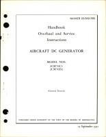 Overhaul and Service Instructions for Aircraft DC Generator Model Nos. 2CM70C5 & 2CM70D2