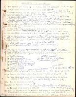 Jet Indoctrination Questionnaire for T-33 Aircraft