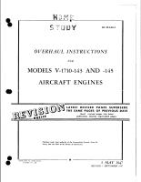 Overhaul Instructions for Models V-1710-143 and -145 Aircraft Engines