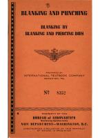 Blanking & Punching - Blanking & Piercing Dies - Bureau of Aeronautics