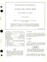 Overhaul Instructions with Parts Breakdown for Accumulator, Rotor Brake Part No. 1356-583382