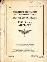 Armament, Hydraulic & Fuselage Tank Service Instructions for P-40 Series